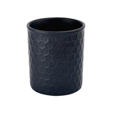 China luxury 10oz black color ceramic candle jar manufacturer