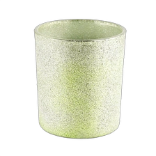 China Luxury light gold glass candle jar round big glass candle holder manufacturer
