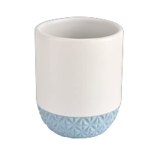 China Home Decoration Round Ceramic Candle Jars Luxury Candle Vessels manufacturer