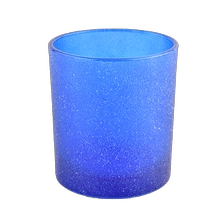 China Wholesale Unique Round Bottom Blue Luxury Glass Candle Jars manufacturer