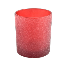 China Red Glass Candle Jar With Glass Jars For Candle In Bulk Home Use manufacturer