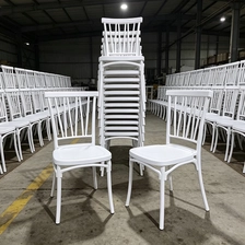 China Hotel Chair Event Furniture White Stackable Plastic Chair Banquet Dining Chair for Wholesale and Party Rental manufacturer