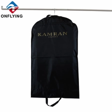 China Custom Garment Black Polyester Waterproof Suit Zipper Bag Factory China manufacturer