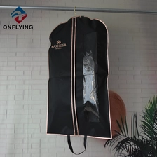China Best Sale Custom Zipper Garment Packaging Black Clothing Bags China Supplier manufacturer