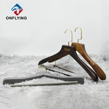 China Custom Hot Selling Solid Suit Hanger Wood With Non Slip Bar China Supplier manufacturer