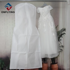 China Custom Extra Long White Non Woven Bridal Wedding Dress Dust Bag China Factory manufacturer
