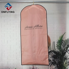 China Pink Non Woven Breathable Wedding Gown Dress Dust Bag Supplier China manufacturer