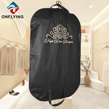 China Luxury Custom Black Eco-friendly Non-Woven Garment Bag China Factory manufacturer