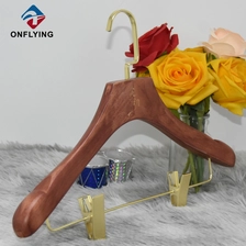 China Luxury Custom Durable Brown Wood Pant Skirt Hangers China Manufacturer manufacturer