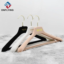China Hot Sale Luxury Custom Logo Coat Suit Velvet Hanger Set China Factory manufacturer