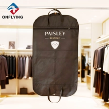 China Custom Logo Black Garment With Gusset Non Woven Suit Bags China Factory manufacturer