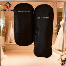 China Groom Bride Suits & Wedding Dresses Black Non Woven Garment Bag China Factory manufacturer