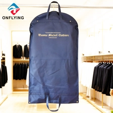 China Best Selling Custom Golden Logo Blue Non Woven Suit Garment Bag China Factory manufacturer