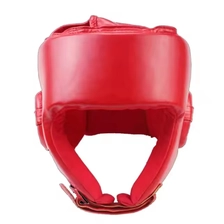 China Training Sparing Headgear Boxing Headgear Head Guard Sparring Helmet Boxing Head Guard PU red color manufacturer