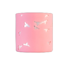 China 3 Wick Candle Holder Borosiliate Glass Laser Engraving Pink manufacturer