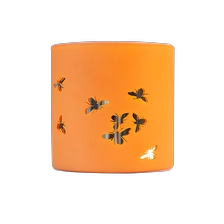 China 3 Wick Candle Holder Borosiliate Glass Laser Engraving Orange manufacturer