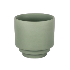 Chine Tasse en céramique minimaliste vert sauge de Chine avec base empilée fabricant