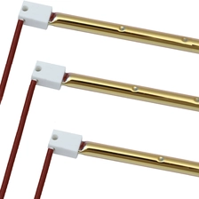 China Short Wave Quartz Halogen Lamp IR Emitter with Reflector Infrared Heater Lamp for PET Bottle Blowing Machine manufacturer