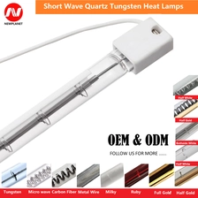 China 1 kW 600 mm Infrarot-Wärmelampe für Lackierkabine, einzelnes Rohr, transparentes doppelseitiges rotes Draht-Wärmelichtrohr Hersteller
