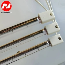 الصين أنبوب واحد نصف مطلي بالذهب طبقة عاكسة للتدفئة بالأشعة تحت الحمراء مصباح التدفئة بالأشعة تحت الحمراء الصانع