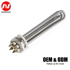 China 220V 3KW 280MM SS316 Electric Immersion Autoclave Heating Element Home Heater Parts Bain Marie Resistances manufacturer
