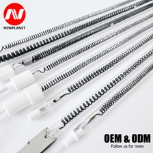 China 1000W 235V 360 Grad strahlende klare Quarz-Terrassenheizlampe Kohlefaserheizung für Broilerställe Hersteller