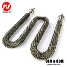 China W-Shaped Electric Heating Tube Stainless Steel Finned Air Heater 220 V Dry Burning Industrial Furnace Element manufacturer