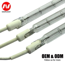 China 1800W 175V 435mm Electric Quartz Heater Lamp Short Wave Infrared Heating Elements for Dryer Machine manufacturer