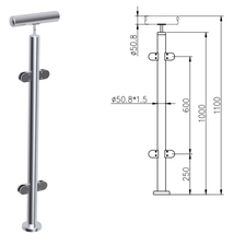 Chine Acier inoxydable Balustrade Handrail Post Chine fabricant fabricant