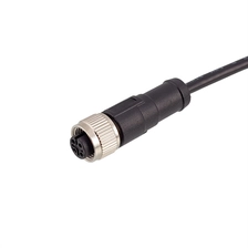 China Eine codierende gerade Buchsenbaugruppe aus geformtem 1 M AWG 22 M12 4-poligem PVC-PUR-Kabel Hersteller