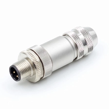 China Werkseitig einen 3-poligen, geschirmten 3-Pin-Konvektor mit M12-Stecker bereitstellen Hersteller