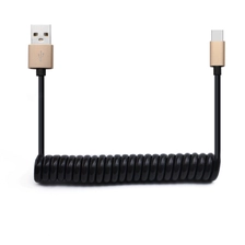Cina Schermo in alluminio color oro 4 core 24 AWG 26 AWG di lusso con cavo in treccia di rame stagnato tipo c 3.1 cavo a spirale PU produttore
