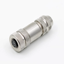 China M12 3 4 5 8 12-poliger Stecker gerader Metallstecker M12 wasserdichter IP67-Stecker Hersteller