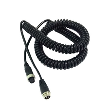 China M12 4-Pin-Spiralkabelfabrik, M12 4-poliges weibliches Spiralkabelhersteller, M12 4-Kern-Federkabelanbieter Hersteller