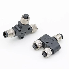 China M12 5-poliger Stecker an Buchse T-Stecker an M12 8-poliger Y-Buchsenstecker Hersteller
