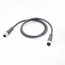 China M12 T-Code-Stecker Buchse 4-polig geformt 1 M 2 M 3 M PVC-Kabel Hersteller