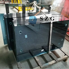 China O fornecedor de vidro moderado reflexivo feito sob encomenda da fábrica, vidro moderado reflexivo azul de 6mm, revestiu o vidro moderado de revestimento reflexivo na porcelana. fabricante