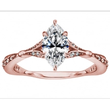 الصين Custom Jewelry Rose Gold Plated Cubic Zirconia 925 Silver Ring Supplier in China الصانع