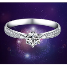 China Diamond 18K White Gold Ring for Woman manufacturer