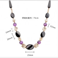 الصين High Quality Natural Agate Long Sweater Chain Manufacturer in China الصانع
