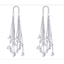 الصين Long Charming Earring for Womens Covered with White Zircon TOP Sales for Europe&USA Dangling Hangings Earrings الصانع