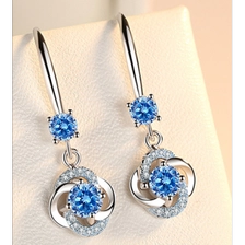 الصين Professional Supplier 925 Sterling Silver Long Dangle Stud Earrings for Girls الصانع