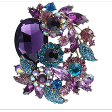 الصين Rhinestone Crystal Party Flower Leaf Vine Brooch Fashion Jewelry for Wemen Brooch  Cloths Adornment الصانع