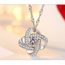 中国 Wholesale Luxury Cubic Zirconia Pendant Necklace Womens Jewelry Sets 925 Sterling Silver Jewelry Set Wedding Jewelry Set メーカー