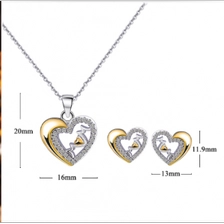 China silver pendant earring necklace fashion pearl jewelry set manufacturer manufacturer