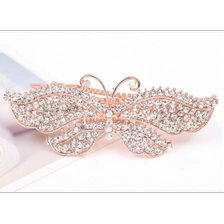 الصين wholesale fashion crystal butterfly hair accessories full crystal hairpin for girls الصانع
