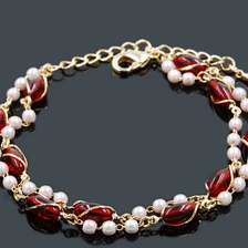 China 14k gold plated colorful new ball pearl bracelet manufacturer in China manufacturer