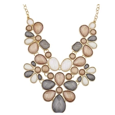 China 2018 Top Sales Fashion Accessories Womens Flower Bib Chunky Sweater Statement Necklace manufacturer