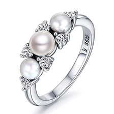 الصين 925 Sterling Silver Gorgeous Love Freshwater Pearl Ring for Women Wedding Jewelry Manufacturer الصانع