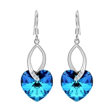 China 925 Sterling Silver Love Heart French Hook Dangle Earrings Birthday Anniversary Gifts for Women Mom Wife manufacturer